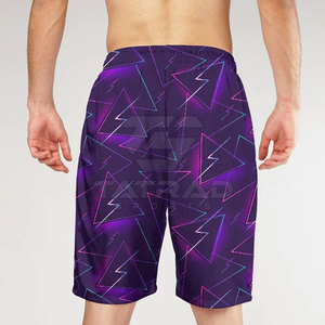Pantalones Cortos de Lona Sublimada Sólida, Casuales de Verano, 100% Poliéster, Servicio OEM, Alta Calidad, Secado Rápido, Transpirables, Cintura Elástica para Hombre - Product Image 2