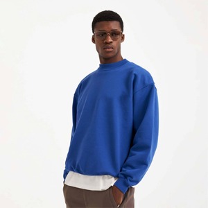 Venta al por mayor de calidad superior de peso pesado Streetwear Puff estampado Denim algodón corona lágrimas sudadera Oversize hombres sudaderas con capucha - Product Image 3