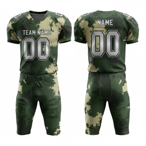 Ensemble personnalisé d'uniformes de football américain pour hommes et jeunes, vêtements de sport d'équipe personnalisés, y compris un maillot respirant, des pantalons, tailles plus grandes - Product Image 3