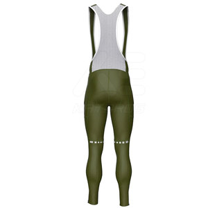 Cuissard de cyclisme vert olive pour homme, respirant, anti-humidité, long, en spandex et polyester, taille adulte, sans coutures - Product Image 4