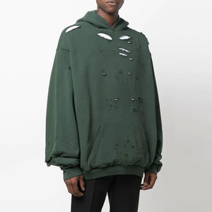 Recién llegado, jersey para hombre, Sudadera con capucha desgastada, estilo único, 100% algodón, fabricante OEM, Sudadera con capucha desgastada de longitud regular - Product Image 3