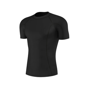 Chemise de compression athlétique homme coupe ajustée à manches courtes respirant équipement d'entraînement à séchage rapide - Product Image 3