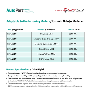 Cubierta de interruptor de ventana para Renault Megane 4 (envío desde el fabricante de Turquía) - Product Image 2