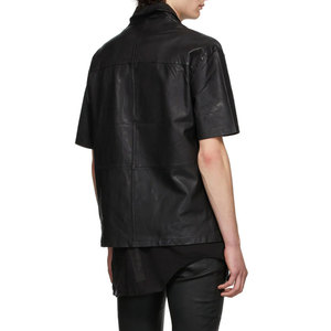 Chemises en cuir décontractées pour hommes, manches courtes, meilleur design, avec logo personnalisé, design personnalisé, vente chaude, service OEM pour la vente en ligne - Product Image 2