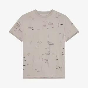 Las camisetas de Estilo Vintage para hombre hechas de algodón 100%, con un ajuste holgado y de gran tamaño, tienen un acabado desgastado para un aspecto desgastado - Product Image 1