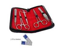 Kit d'instruments de suture manuels professionnels de haute qualité et durables, 13 pièces, en acier inoxydable allemand, comprenant ciseaux, pinces, détartreurs et forceps