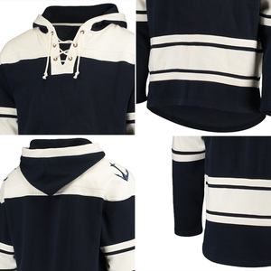 Jersey elegante con capucha de hockey sobre hielo para mujer con mezcla de algodón suave, parte delantera con cordones con logotipos, impresiones y gráficos personalizados - Product Image 4