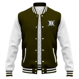 Chaqueta Unisex de Lona Premium con Parches de Béisbol, Estilo Letterman, para Exteriores, Personalizable OEM, Venta al por Mayor, Precio Razonable, Primavera - Product Image 1