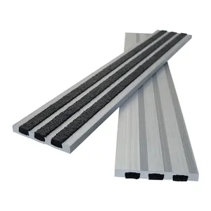 Metal Stair Edging And Tread Stair Nosing Edge Trim In Aluminium Anti Slip Material