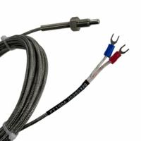 Capteur de température à résistance en platine industriel Pt100 WZPR1-T20FAB, câble de 5 m, filetage M8*1.25, IP65, IEC 60751 Classe B, RTD, OEM