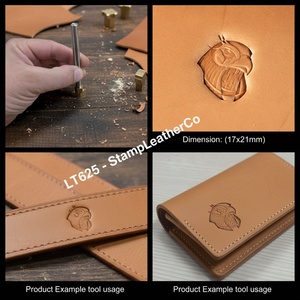ตราประทับหนังหัวนกอินทรี LT625ขนาด17x21มม. ขนาด2/3 "x 5/6" (2/3 "x 5/6") ประเภทสินค้างานฝีมือเครื่องหนัง - Product Image 1