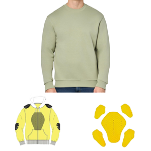 Sweat-shirt de moto unisexe à design personnalisé, protection CE niveau 2, col rond de haute qualité, 400 GSM, vêtements de sport imperméables - Product Image 3