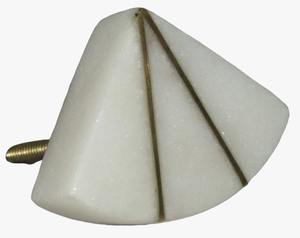 Poignées de porte en marbre blanc de qualité supérieure, imperméables, pour la maison, le salon, poignée en pierre naturelle polie, bouton de tiroir - Product Image 2