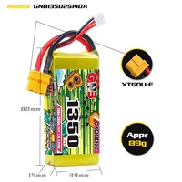 GAONENG GNB 1350MAH 7.4V 2S 140C XT60 Paket Baterai LiPo Kinerja Tinggi untuk Hobi RC Lithium Polymer Soft Pack Balap FPV Drone