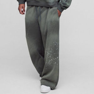 Conjunto de Chándal Deportivo con Capucha, Estampado, Lavado Ácido, Corte Regular, Transpirable, para Gimnasio y Deportes, Invierno - Product Image 6