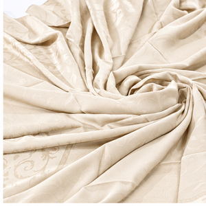 Wafa Premium Polyester <b>Chiffon</b> Casual Square <b>Scarf</b> 110x110 Cm Floral Geometric Pattern Jacquard Framed Design Lightweight Soft - Product Image 4