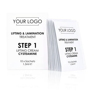 Crème liftante à la cystéamine - Sachets de 1,5 ml - Boîte de 10 - OEM - Marque privée - Logo personnalisé - Kératine - Lamination des sourcils - Product Image 1