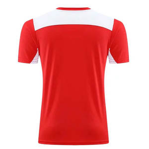 Men's Premium Soccer Uniform | Red & <b>White</b> Geo-Wave Performance Kit Adult Team Training Football <b>Jersey</b> and <b>Shorts</b> Set Athletic - Product Image 5
