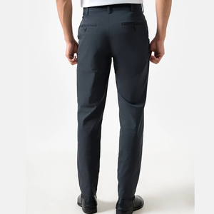 Pantalon formel kaki OEM pour hommes, pantalon décontracté à taille moyenne avec fermeture éclair et service personnalisé - Product Image 2
