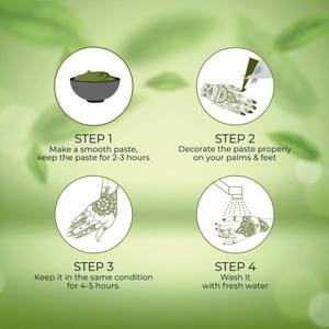 Neha Herbals Rachni Mehandi Temporaire Body Art Tattoo Making Henna Powder Natural Mehandi Powder 250g Pouch Packing From India - Product Image 2