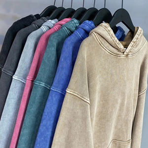 Sweat à capuche vintage personnalisé et pantalon avec fermeture éclair ensemble deux pièces chenille impression survêtement délavé au soleil à l'acide hommes survêtement - Product Image 4