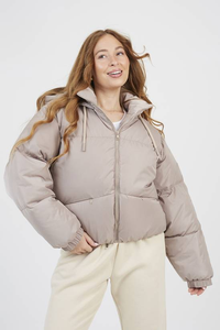 Chaqueta Larga de Invierno para Mujer con Cremallera y Capucha |   Cálido, Impermeable, Transpirable, Tejido de Punto Acolchado - Product Image 4