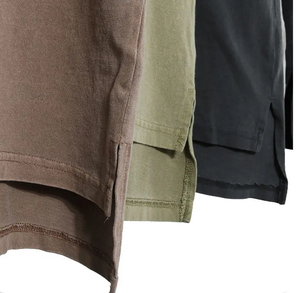 T-shirt unisexe en coton lourd uni, personnalisable avec logo, manches courtes, style streetwear - Product Image 3