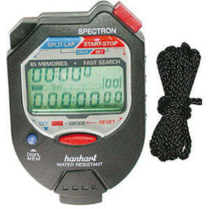 15-Digit Digital Time Counters 1/100 Second and 1/100 Minute Readings ABS Material Water Resistant Unisex 4390g Stop Watch