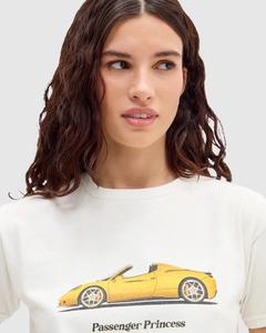 Camiseta Holgada de Verano Ecológica con Estampado de Logotipo Frontal de Auto para Mujer - Product Image 4