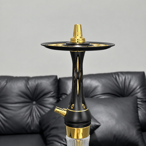 Ensemble de pipe à eau en acier inoxydable de qualité supérieure de 45 cm avec base en verre, un seul tuyau, boîte cadeau, options de couleurs pour la vente en gros - Product Image 2
