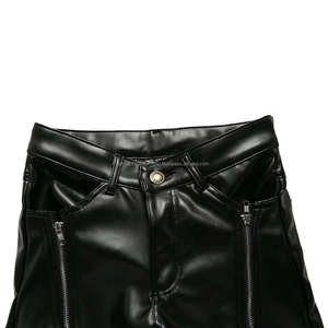 กางเกงหนังแท้ 100% สำหรับผู้ชาย คุณภาพสูง ระบายอากาศได้ดี สีดำ เอวสูง ทรงตรง สไตล์ลำลอง ส่งตรงจากปากีสถาน - Product Image 3