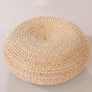 Pouf artisanal essentiel pour la maison, tabouret en jacinthe d'eau, poufs en gros, chaises ottomanes - Product Image 1
