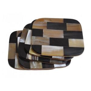 Sous-verres en corne de buffle, de vache et d'ours, écologiques, biologiques, naturels, de haute qualité, faits à la main, style classique, tapis, coussinets, café, vin, bière - Product Image 6