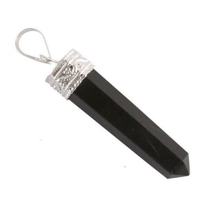 Colgante de piedra pulida de turmalina negra de alta calidad para protección de energía negativa disponible a precio mayorista - Product Image 2