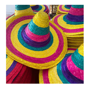 Celebre la fiesta con sombrero de paja Sombrero de paja mexicano de Vietnam hecho a mano para días culturales - Product Image 1