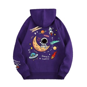 Sudadera con Capucha Morada Extra Grande Personalizada para Hombre y Mujer |   Sudadera con Capucha de Felpa de Algodón Grueso, Estilo Urbano - Product Image 2