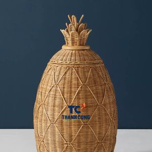 BEST CHOICE for 2025 Wholesale About Pineapple Laundry <b>Basket</b> -<b>Rattan</b> Bamboo <b>Basket</b> Made in Vietnam - Product Image 4