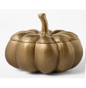 Decoración de Calabaza de Halloween de Estilo Tradicional, Metal con Acabado Antiguo, Decoración Rústica de Otoño para el Hogar, Decoración de Mesa para Fiestas de Temporada - Product Image 6