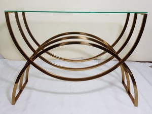 Mesas de consola de doble curva utilizadas para tocador de espejo y como decoración del hogar y producto de utilidad disponible en varios acabados y tamaños - Product Image 6
