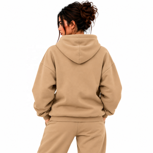 Sweat-shirts à capuche pour femmes en coton 100% de qualité supérieure, streetwear, survêtements, denim, impression en relief, poids lourd - Product Image 5