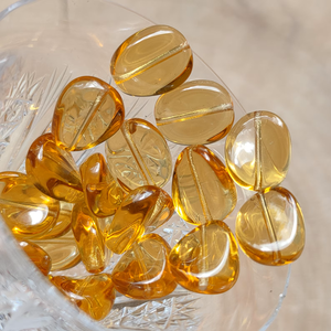 Cuentas de cristal ovaladas checas a granel al por mayor | Cuentas onduladas irregulares transparentes para la fabricación de joyas, suministros para manualidades bohemias DIY - Product Image 1