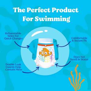 Pañales desechables para nadar Huggies Little Swimmers, talla 5-6 (más de 32 lb), 17 unidades - Product Image 4