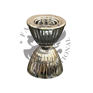 Conteneur de bougie plaqué argent de luxe fait à la main, design élégant, parfait pour la décoration intérieure, les mariages et les occasions spéciales - Product Image 3