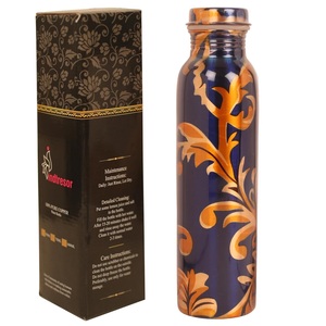 Royal White Golden <b>Black</b> Mosaic Enamel Copper <b>Bottle</b> Available with Durability for Usage Antibacterial for Return Gift Purpose - Product Image 4