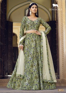 ชุดผ้าไหม georgette ลายดอกไม้ออกแบบล่าสุด - Product Image 2