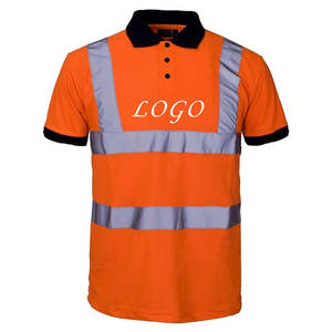 Customized Logo 100% Polyester Hi <b>Vis</b> Workwear Polo <b>T</b>-<b>Shirts</b> Safety <b>Shirt</b> Reflective Men's Cotton Polo <b>Shirt</b> Custom Logo Support - Product Image 5