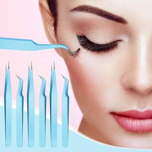 Offre Spéciale pince à épiler d'extension de cils droite en acier inoxydable personnalisée aide à l'application du maquillage - Product Image 2