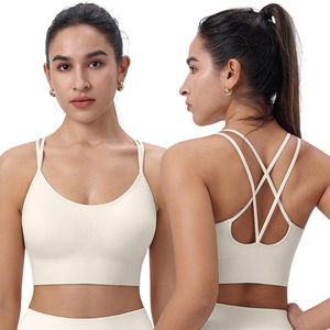 Soutien-gorge de sport torsadé pour femmes de haute qualité Soutien-gorge athlétique respirant à séchage rapide personnalisable à la mode pour femmes - Product Image 3