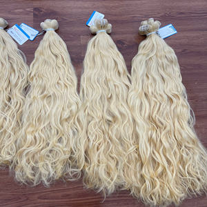 Extensión de cabello humano ondulado vietnamita, máquina de color natural y Rubio, cabello de trama de alta calidad, listo para enviar - Product Image 6