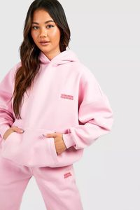 ชุดวอร์มโอเวอร์ไซส์ของผู้หญิงชุดวอร์มผ้าฝ้าย100% ชุดวอร์มสำหรับฤดูหนาวทรงโอเวอร์ไซส์ทันสมัยออกแบบได้ตามต้องการ - Product Image 3